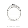 .25CTTW Blue and White Diamond Swirl Cluster Ring in 10KT White Gold - Thumbnail 2