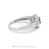 .25CTTW Blue and White Diamond Swirl Cluster Ring in 10KT White Gold - Thumbnail 3