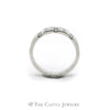 Gent's .25CTTW Round Vertical Row Diamond Band in 10KT White Gold - Thumbnail 2