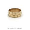 8MM Turtle Shell Patterned Band in 14KT Yellow Gold - Thumbnail 1