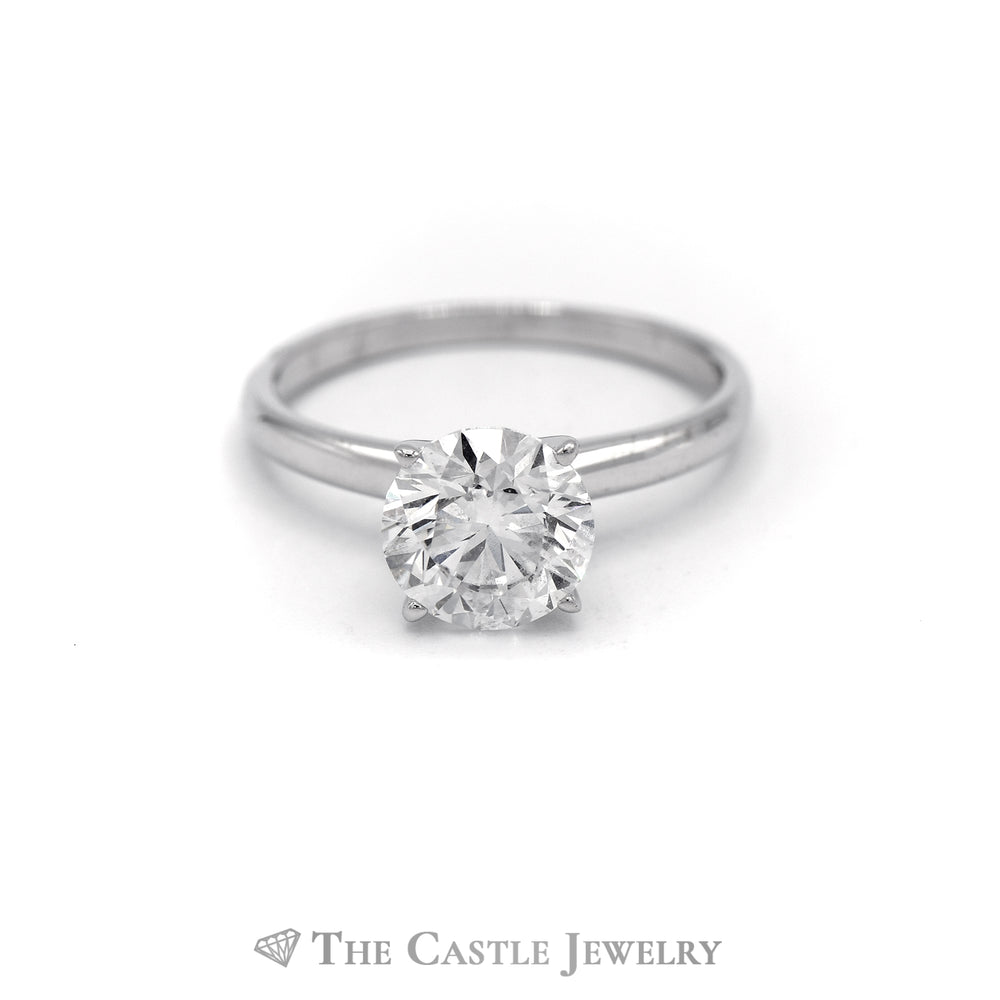 2.01CT Lab Grown Round Diamond Solitaire Engagement Ring in 14KT White Gold