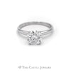 2.01CT Lab Grown Round Diamond Solitaire Engagement Ring in 14KT White Gold - Thumbnail 1