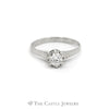 .38CT Old European Cut Diamond Solitaire Engagement Ring in 14KT White Gold - Thumbnail 1
