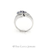 .15CTTW Diamond and Tanzanite Bypass Ring in 14KT White Gold - Thumbnail 2