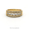 1cttw Channel Set Diamond Band with Diamond Accents in 14k Yellow Gold - Thumbnail 1