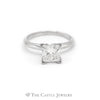 1.50CT Princess Cut Diamond Solitaire Engagement Ring in 14KT White Gold - Thumbnail 1