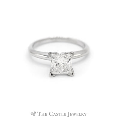 1.50CT Princess Cut Diamond Solitaire Engagement Ring in 14KT White Gold