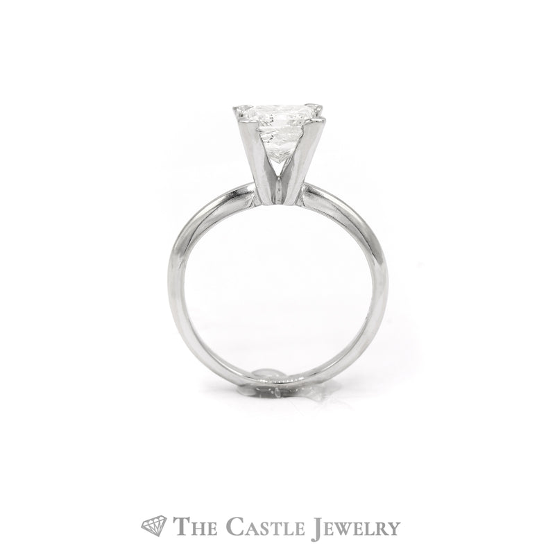 1.50CT Princess Cut Diamond Solitaire Engagement Ring in 14KT White Gold