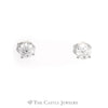 Lab Grown .50CTTW Round Diamond Studs in 14KT White Gold - Thumbnail 1