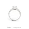 1.5ct Round Lab Grown Diamond Engagement Ring with Diamond Accents in 14k White Gold - Thumbnail 2