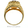 Ruby and Diamond Kentucky Cluster Ring in 14k Yellow Gold - Thumbnail 2