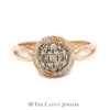 Le Vian Chocolate Diamond Cluster Ring with White Diamond Halo in 14k Rose Gold - Thumbnail 1