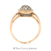 Le Vian Chocolate Diamond Cluster Ring with White Diamond Halo in 14k Rose Gold - Thumbnail 2