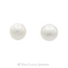 7MM Pearl Stud Earrings in Sterling Silver - Thumbnail 2