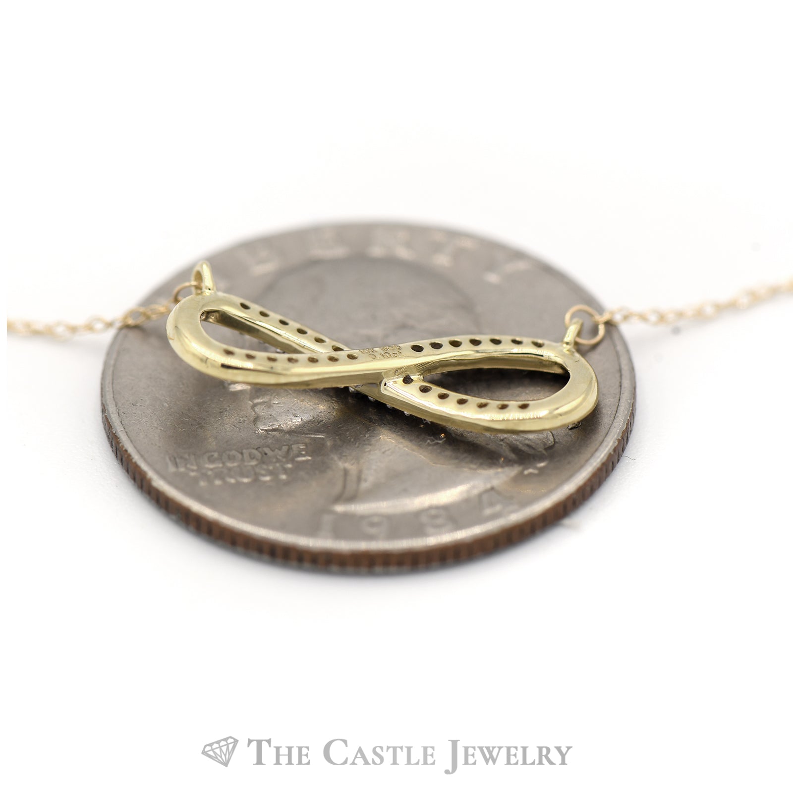 Diamond Infinity Pendant & Chain Necklace in 10k – The Castle Jewelry