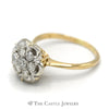 3/4cttw 7 Diamond Cluster Ring with Scalloped Setting in 14k Yellow Gold - Thumbnail 3