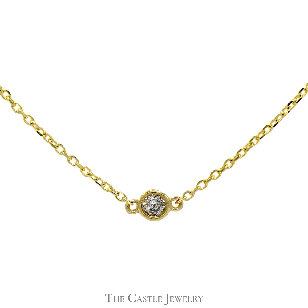 18 inch 1/2cttw Diamond By The Yard Necklace in 14k Yellow Gold – The ...