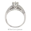 1.75cttw Old European Cut Diamond Engagement Ring with Princess Cut Diamond Accents in 18k White Gold - Thumbnail 2