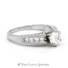 1.75cttw Old European Cut Diamond Engagement Ring with Princess Cut Diamond Accents in 18k White Gold - Thumbnail 3
