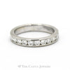 1/2cttw Channel Set Round Diamond Wedding Band in 10k White Gold - Thumbnail 1