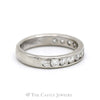 1/2cttw Channel Set Round Diamond Wedding Band in 10k White Gold - Thumbnail 3