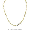18 inch 4.5mm Semi-Solid Paper Clip Chain in 14k Yellow Gold - Thumbnail 1