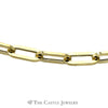 18 inch 4.5mm Semi-Solid Paper Clip Chain in 14k Yellow Gold - Thumbnail 2