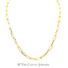 18" Stellari Gold 5mm Diamond Cut Paperclip Chain in 18k Gold Plated Sterling Silver - Thumbnail 1