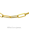 18" Stellari Gold 5mm Diamond Cut Paperclip Chain in 18k Gold Plated Sterling Silver - Thumbnail 2