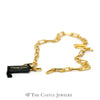18" Stellari Gold 6mm Paperclip Chain in 18k Gold Plated Sterling Silver - Thumbnail 3