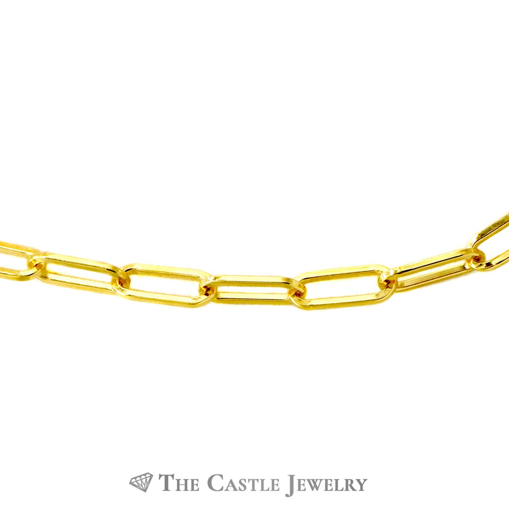 14K Yellow Gold 18(1/2) inch Rope Chain with Barrel Clasp