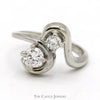 1/2cttw Double Diamond Swirl Ring in 14k White Gold - Thumbnail 1