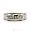 Men's 1/4cttw Nick Set Diamond Wedding Band in 14k White Gold - Thumbnail 1