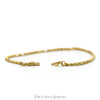 9 inch 14k Yellow Gold Figaro Rope Chain Bracelet with Barrel Clasp - Thumbnail 3