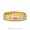 14k Yellow Gold 4mm Ridged Wedding Band Size 10.5 - Thumbnail 1