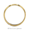 14k Yellow Gold 4mm Ridged Wedding Band Size 10.5 - Thumbnail 2