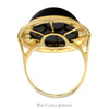 Large Oval Cabochon Black Onyx Ring in 14k Yellow Gold - Thumbnail 2
