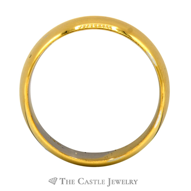 14k Yellow Gold 7.25mm Polished Wedding Band Size 9.5