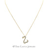 Double Open Heart 1/4cttw Diamond Pendant with Adjustable Chain Necklace in 10k Yellow Gold - Thumbnail 1