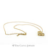 Double Open Heart 1/4cttw Diamond Pendant with Adjustable Chain Necklace in 10k Yellow Gold - Thumbnail 4