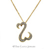 Double Open Heart 1/4cttw Diamond Pendant with Adjustable Chain Necklace in 10k Yellow Gold - Thumbnail 2
