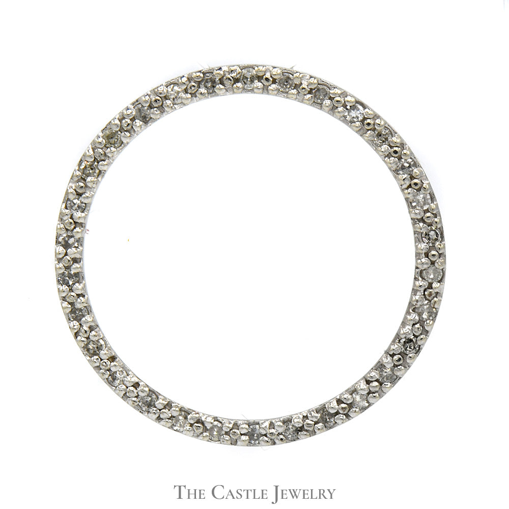 Circle of Love .15cttw Diamond Pendant in 10k White Gold