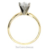 1.01ct Round Diamond Solitaire Engagement Ring in 14k Yellow Gold Tiffany Mounting - I1, I - Thumbnail 2