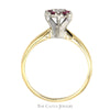 Round Shaped Ruby and Diamond Cluster Ring in 14k Yellow Gold - Thumbnail 2