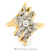 3/4cttw Diamond Cluster Bypass Ring in 14k Yellow Gold - Thumbnail 1