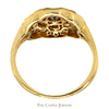 Flower Shaped Diamond Cluster Ring in 14k Yellow Gold Split Shank - Thumbnail 2