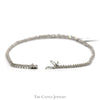 16 Inch 10cttw Round Diamond Tennis Necklace in 14k White Gold - Thumbnail 3