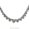 16 Inch 10cttw Round Diamond Tennis Necklace in 14k White Gold - Thumbnail 2