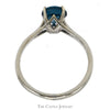 Round Blue Topaz Solitaire Engagement Ring in 14k White Gold - Thumbnail 2