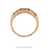1/2cttw Round White and Cocoa Diamond Band in 14k Rose Gold - Thumbnail 2